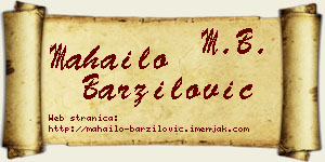Mahailo Barzilović vizit kartica